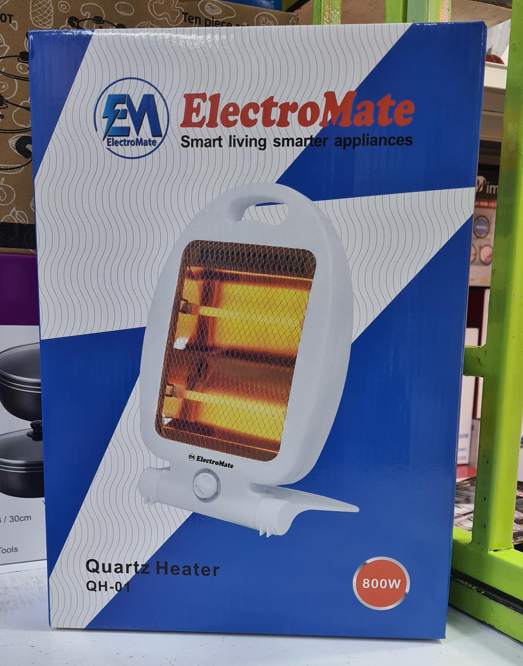 ElectroMate 800W Quartz Heater - Instant, Energy-Efficient Warmth for Home & Office | | Powerful Warmth with Low Power Use.
