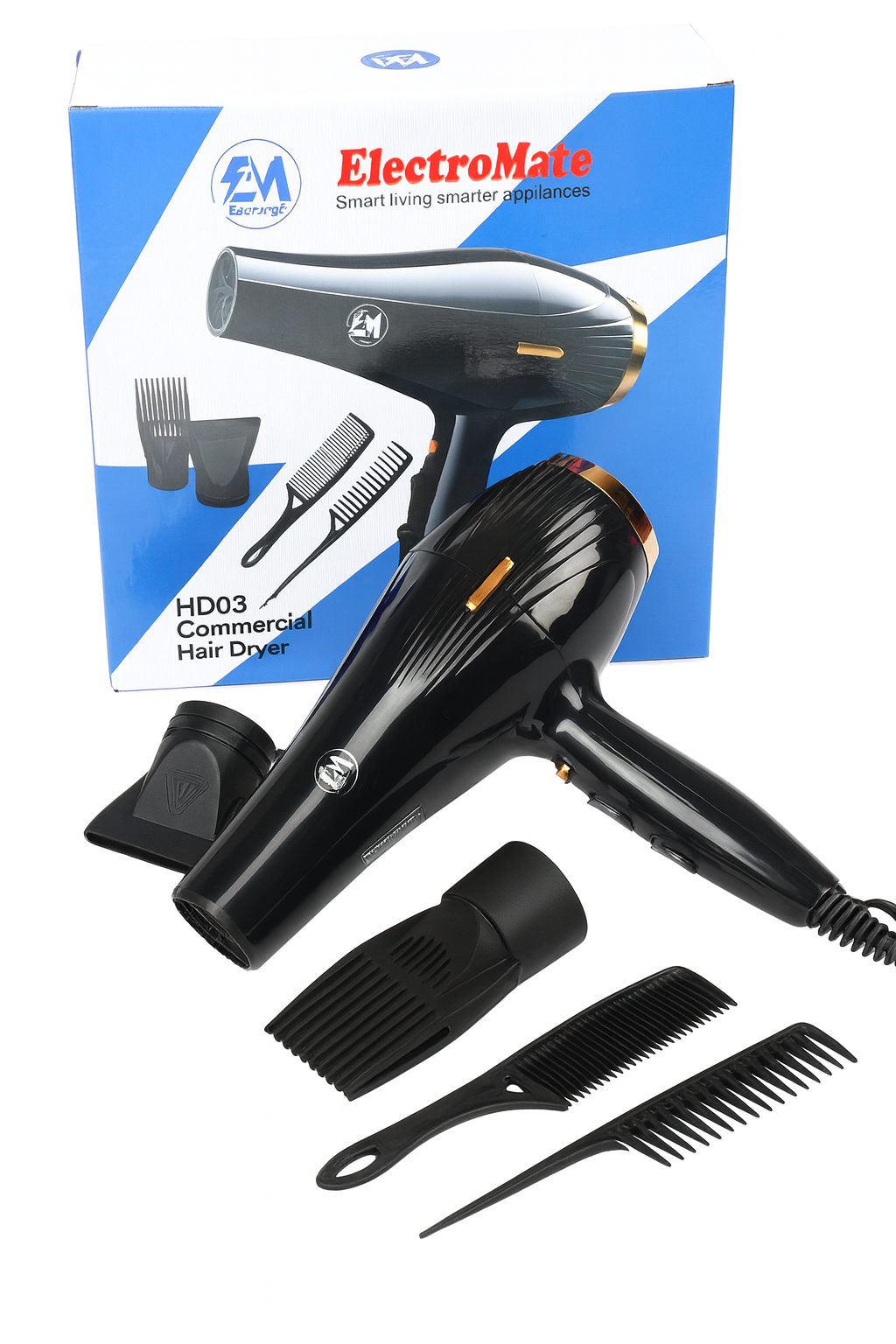ElectroMate HD03 Professional Salon Hair Dryer – Power, Precision & Style in One