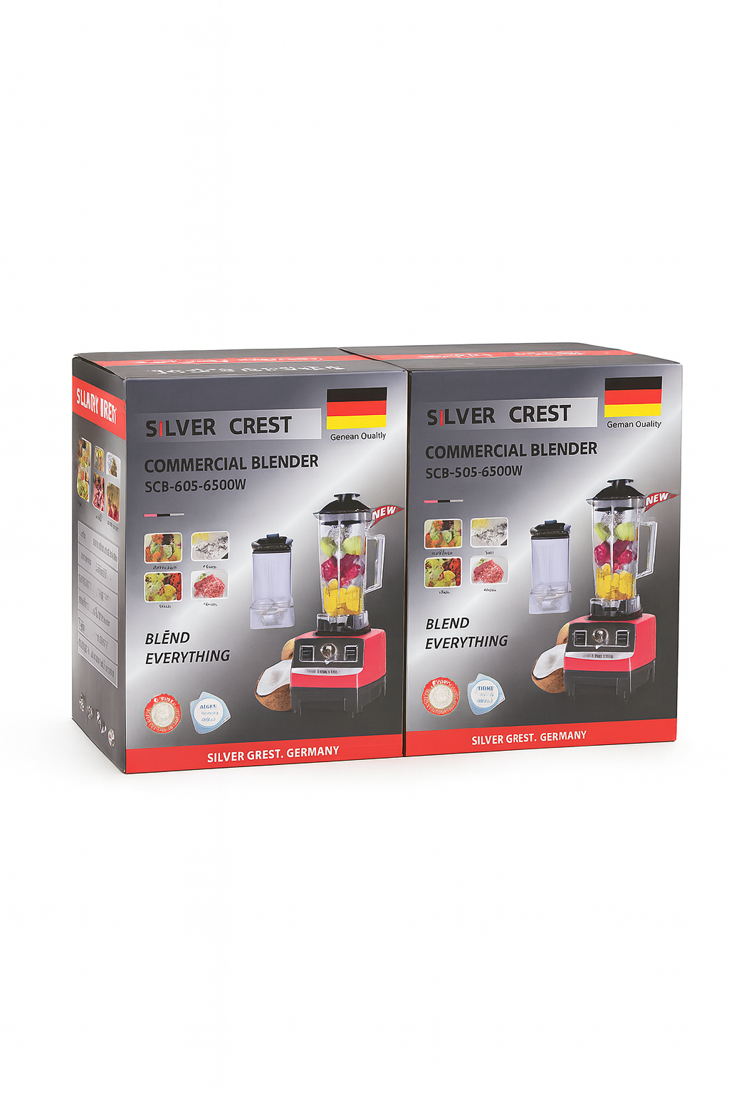 BRAND NEW SILVER CREST Commercial Blender 2L 2in1 Blender With Grinder Big Capacity Unbreakable Jug 6500Watts | Heavy Duty Blender 2L Powerful Blender.