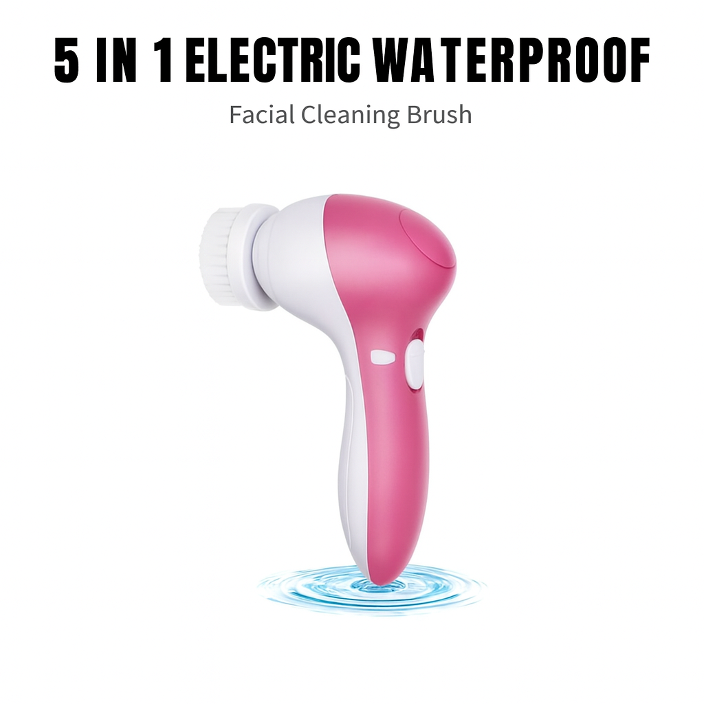 💖 Spa-Quality Skincare at Home – 5-in-1 Electric Cleansing System | ✨ 5-in-1 Electric Facial Cleansing Brush – Deep Clean, Exfoliate & Glow!