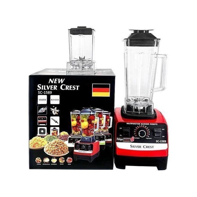 Silver Crest 2-in-1 Commercial Blender. Multifunctional heavy-duty blender and grinder built for both commercial and home use