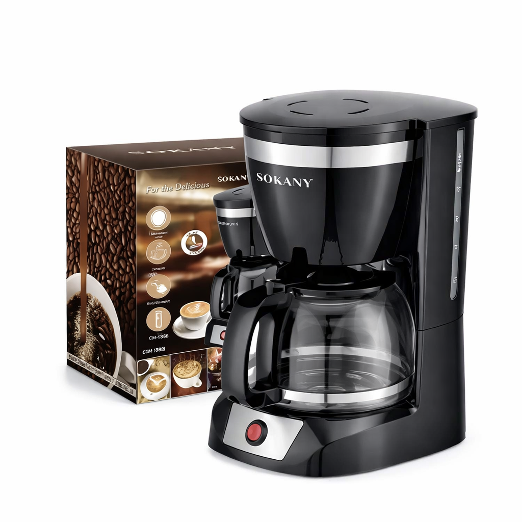 ☕ Sokany Automatic Coffee Maker For Home / Office With Easy On/Off Switch, Easy Pour, Non-Drip.