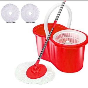Deluxe 360° Spin Mop System with Rotating Bucket & Adjustable Handle | Adjustable Long Handle with 5 Accessories