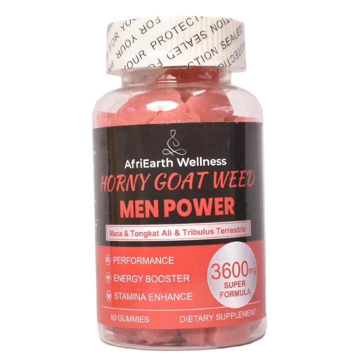 HORNY GOAT WEED MEN POWER GUMMIES( are chewable herbal supplements that contain Epimedium extract — often combined with Maca root,Tongkat Ali,Tribulus terrestris or L-Arginine to  enhance their effect