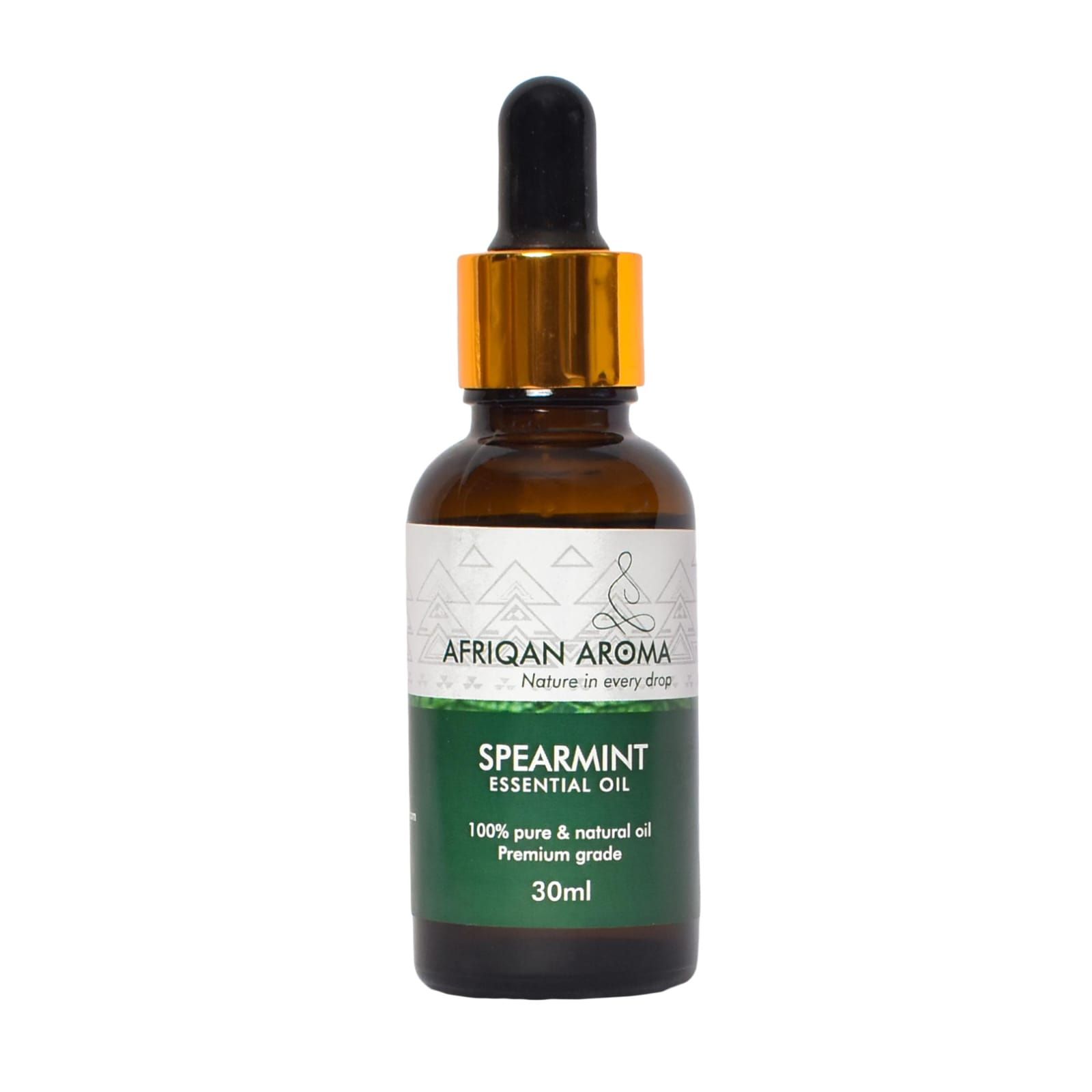 AFRIQAN AROMA SPEARMINT ESSENTIAL OIL  Spearmint essential oil is often used to help balance hormones, especially by gently reducing excess androgens.slow unwanted facial hair growth and aromatherapy.