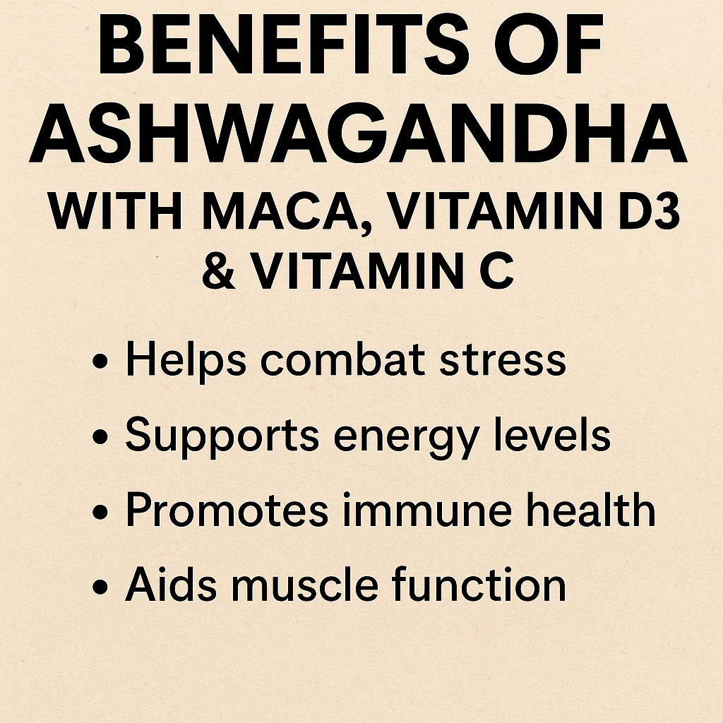 AFRIEARTH WELLNESS ASHWAGANDHA GUMMIES WITH MACA ROOT,VITAMIN C AND VITAMIN D2(to support stress relief, hormonal balance, mood elevation, immune strength, energy, and overall wellbeing.