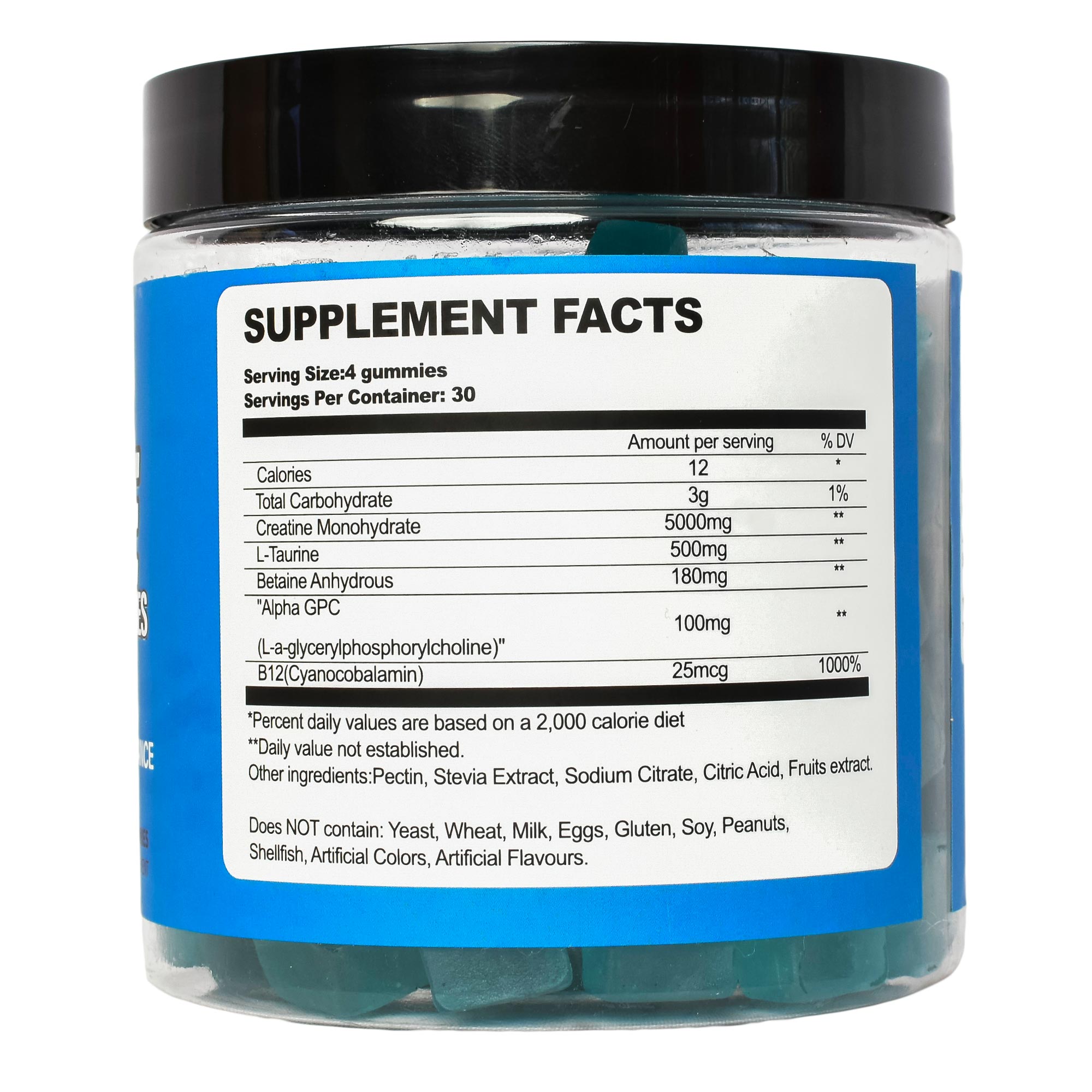 CREATINE MONOHYDRATE  GUMMIES(For Strength , Muscle Growth • Endurance • Power -Recovery,is the most researched and effective supplement for improving muscle strength, explosive power, and performance
