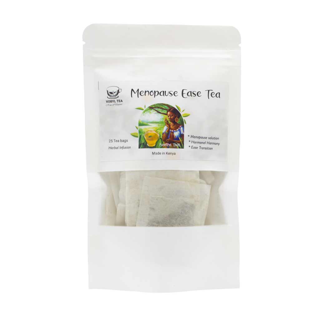 MENOPAUSE EASE TEA(With Dandelion • Red Maca • Ashwagandha • Sage • Nettle • Green Tea A soothing daily tea for women navigating hormonal transition with more comfort, clarity,& emotional balance .)