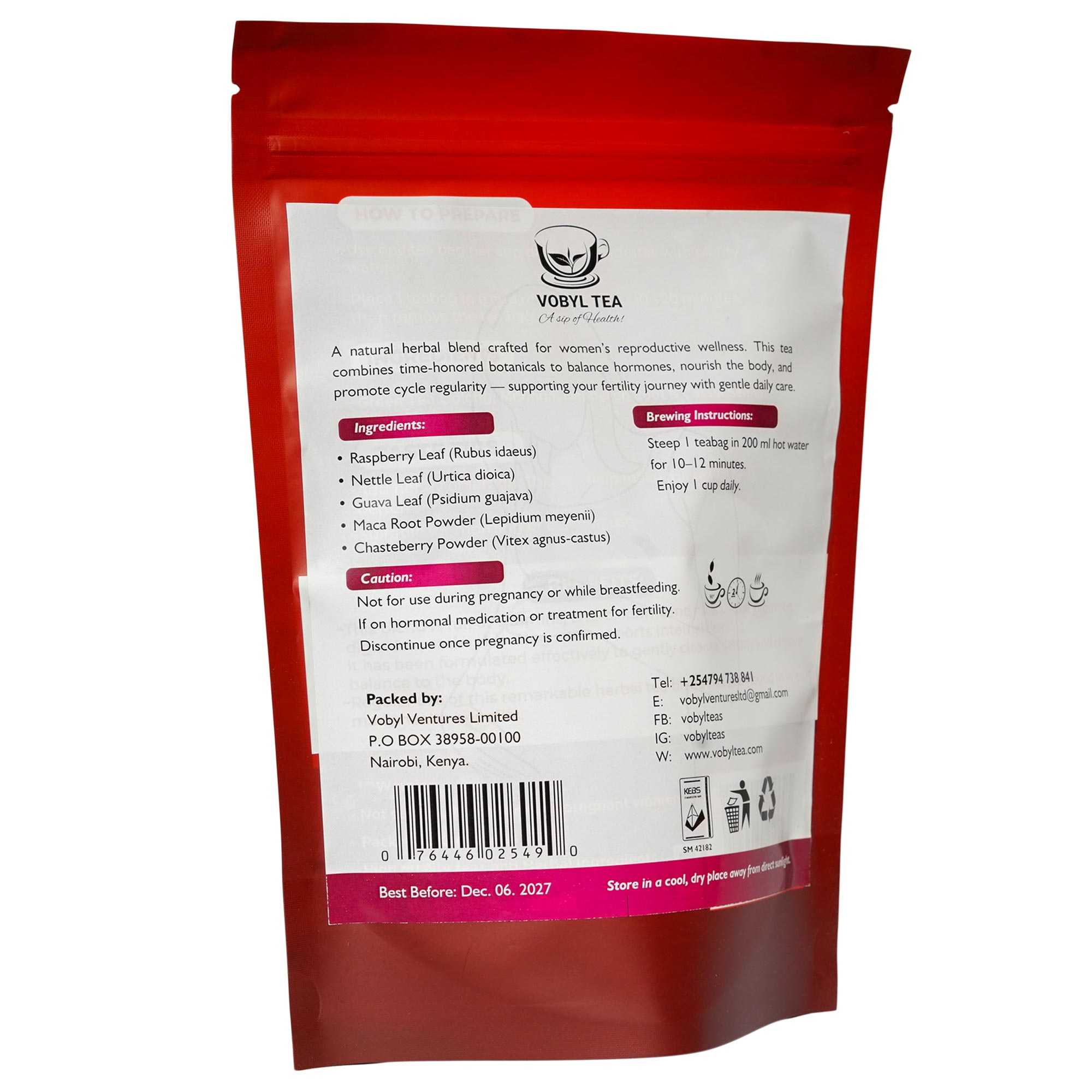 FEMALE FERTILITY TEA(This nourishing herbal blend is specially formulated to support the key systems involved in natural fertility—hormones, ovulation, uterine strength, nutrient balance.)