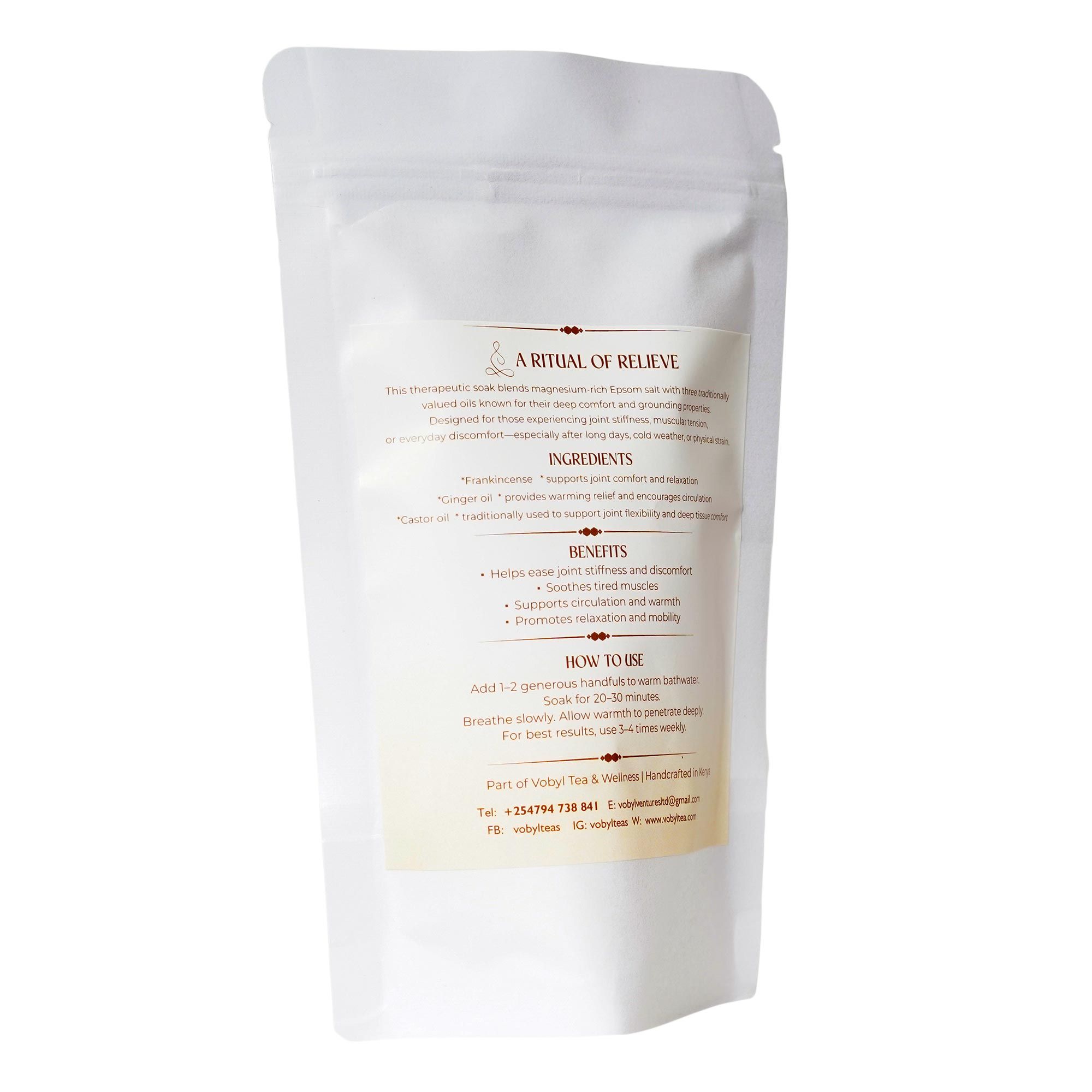 AFRIQAN AROMA RITUAL BATH COLLECTION EPSOM SALT WITH  GINGER,CASTOR AND FRANKINCENSE