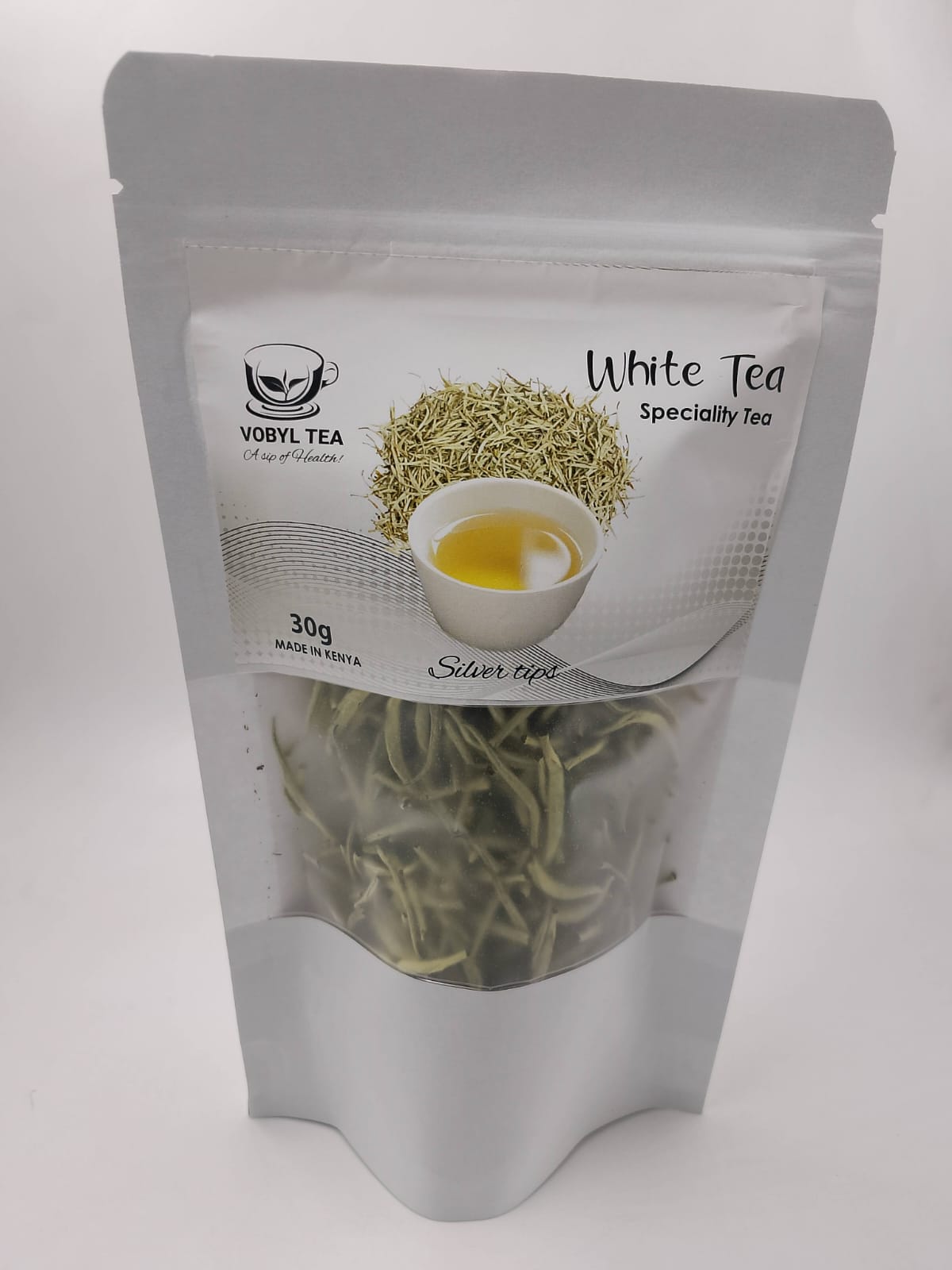 White Tea (Silver Tips) is one of the rarest and least processed teas in the world. Crafted from young, unopened buds covered in fine silvery hairs,light, refined, and packed with protective plant.)