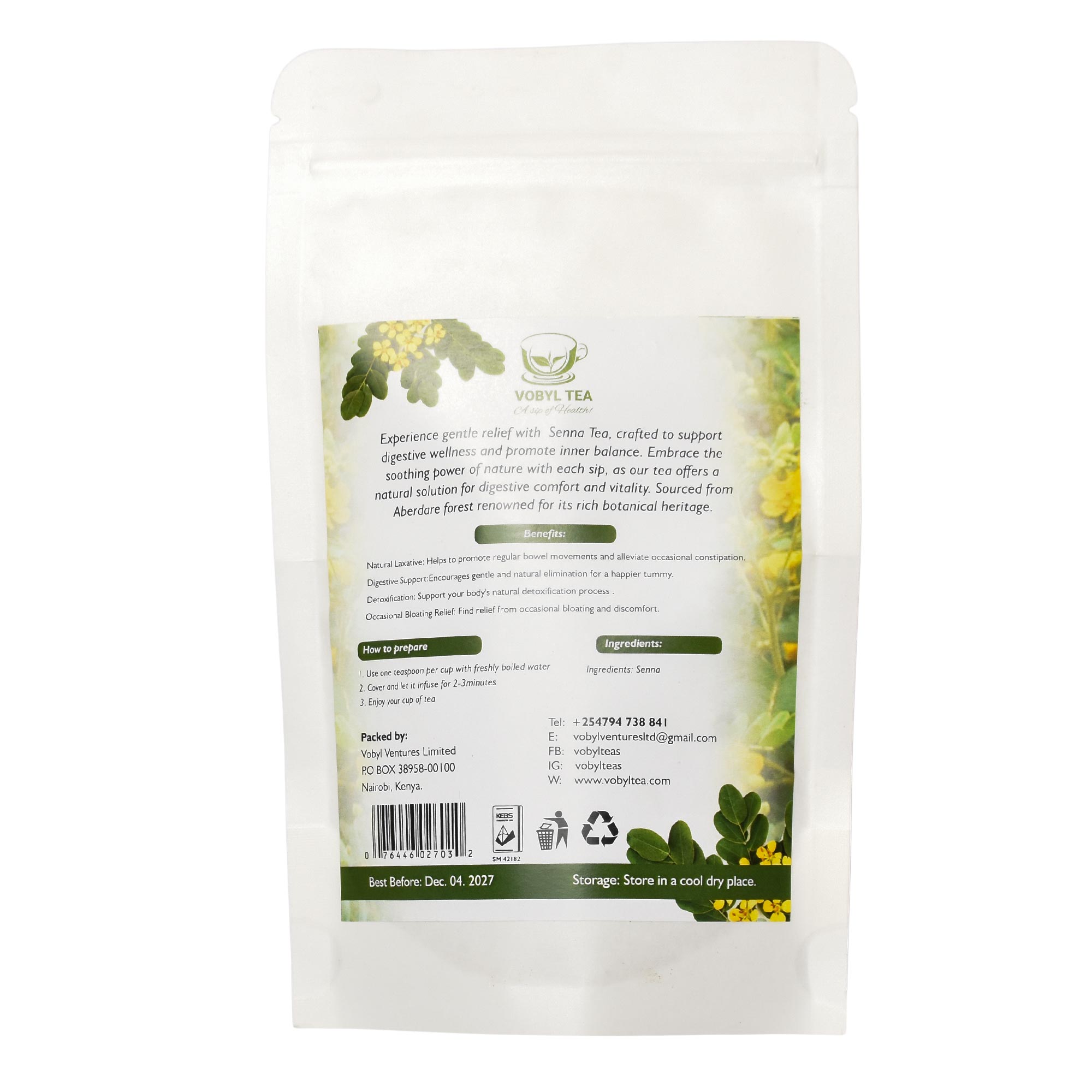 Organic Senna Tea (Senna tea is a traditional herbal infusion known for its role in supporting bowel movement and digestive clearance for people seeking short-term relief from occasional constipation