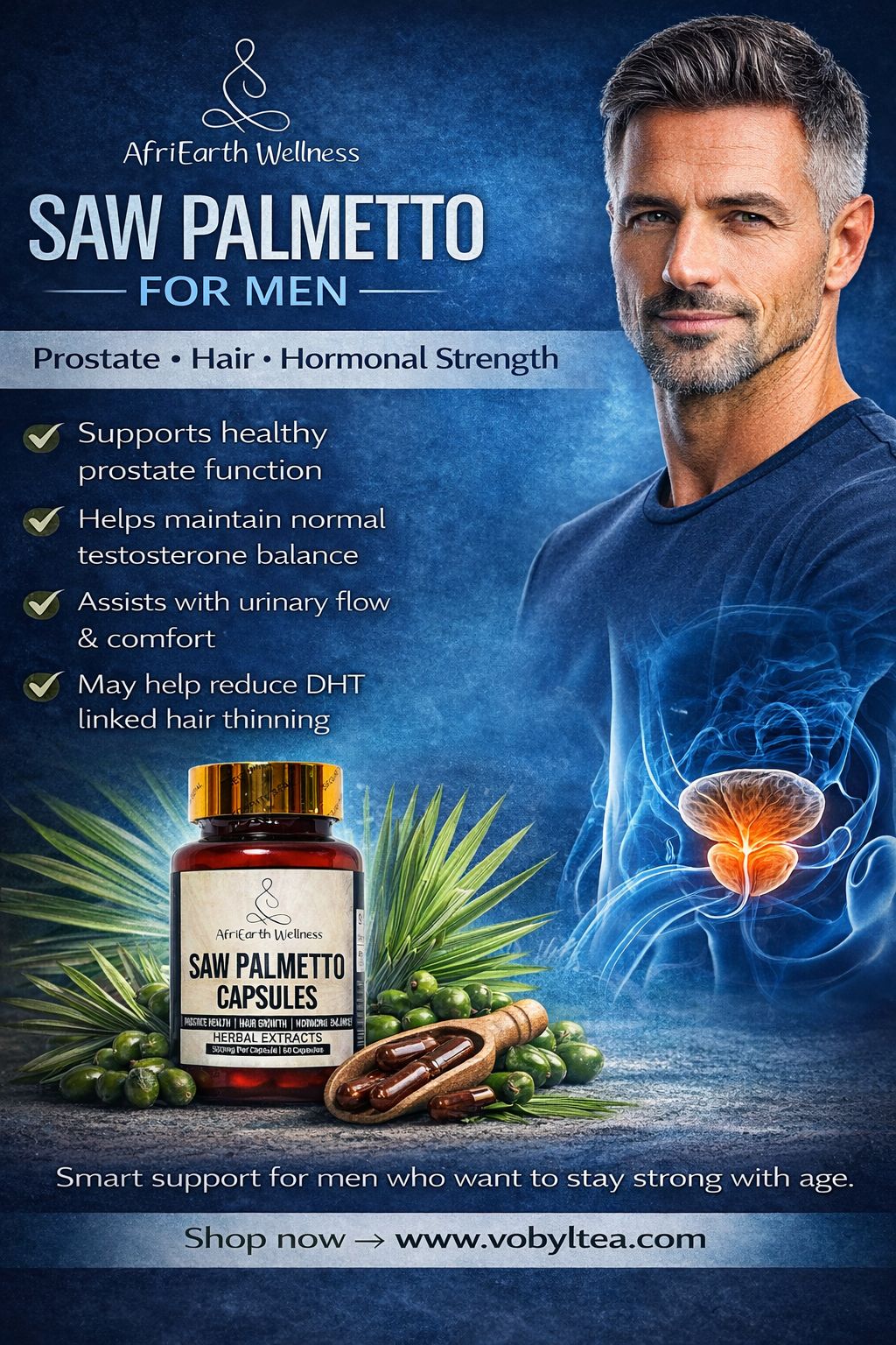 SAW PALMETTO  CAPSULES (Hair growth,prostate health,(It helps with enlarged prostate,urinary function and acts as a natural DHT blocker to reduce hair thining .beneficial for both men and women)