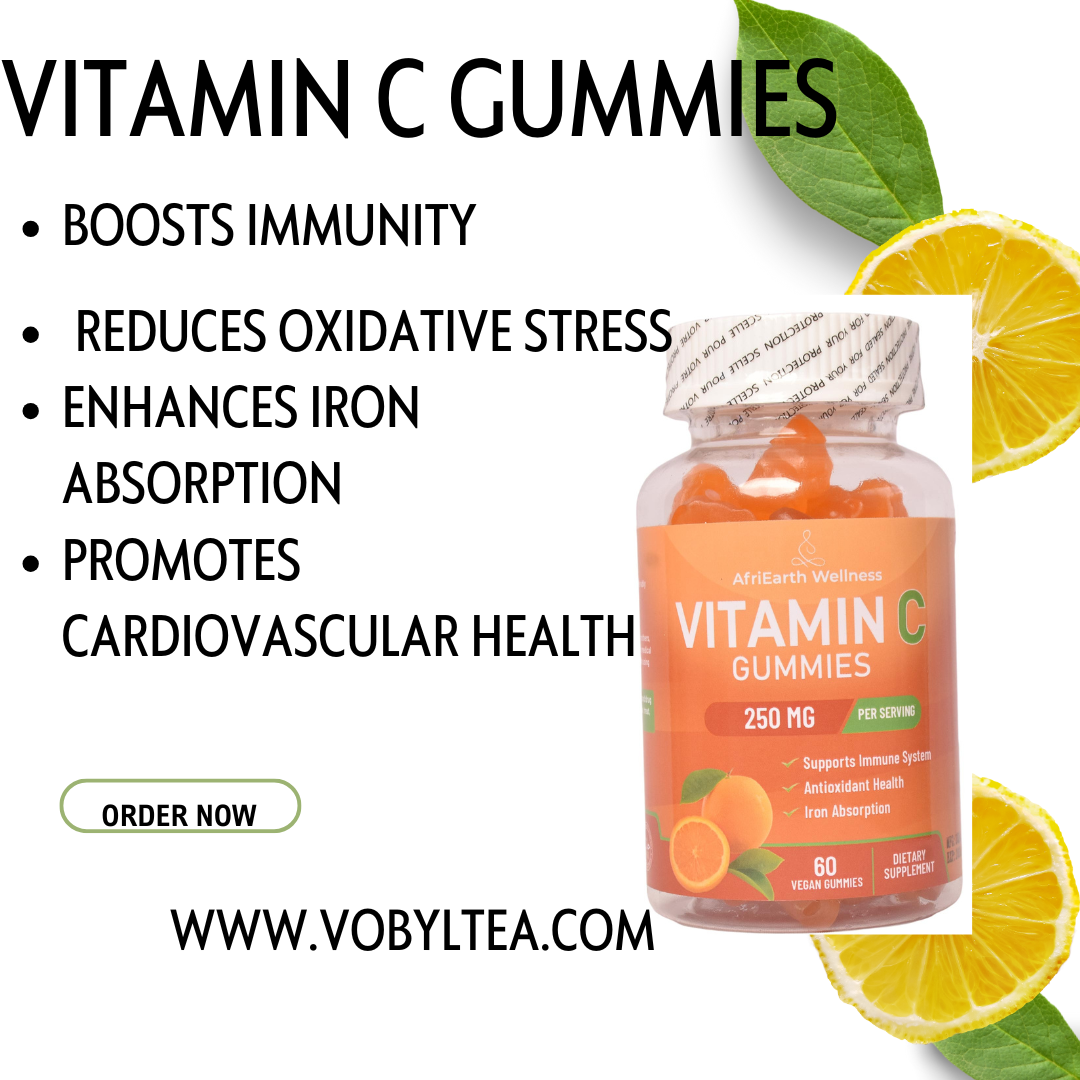 AFRIEARTH WELLNESS VITAMIN C GUMMIES (For Immunity • Skin Glow • Antioxidant Protection • Energy & Healing,Perfect for adults and teens who want stronger immunity, better skin.)