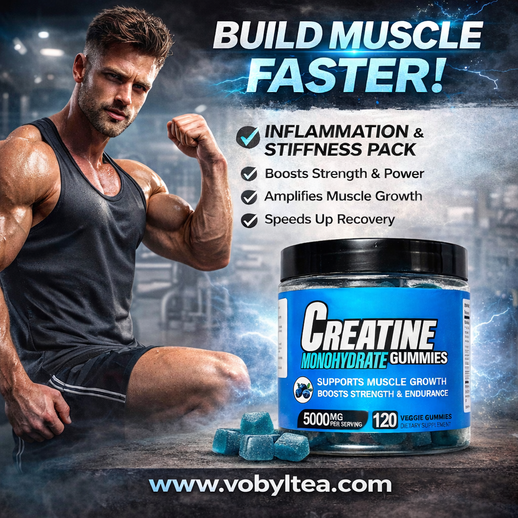 CREATINE MONOHYDRATE  GUMMIES(For Strength , Muscle Growth • Endurance • Power -Recovery,is the most researched and effective supplement for improving muscle strength, explosive power, and performance