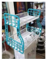 Kenpoly double decker dishrack Two tier heavy plastic Dish Rack Utensil Organizer 2 Layers Kitchen Households