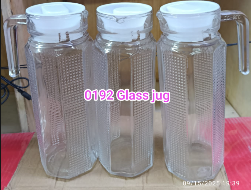 1pc Glass Jar Water or Juice Storage Jug