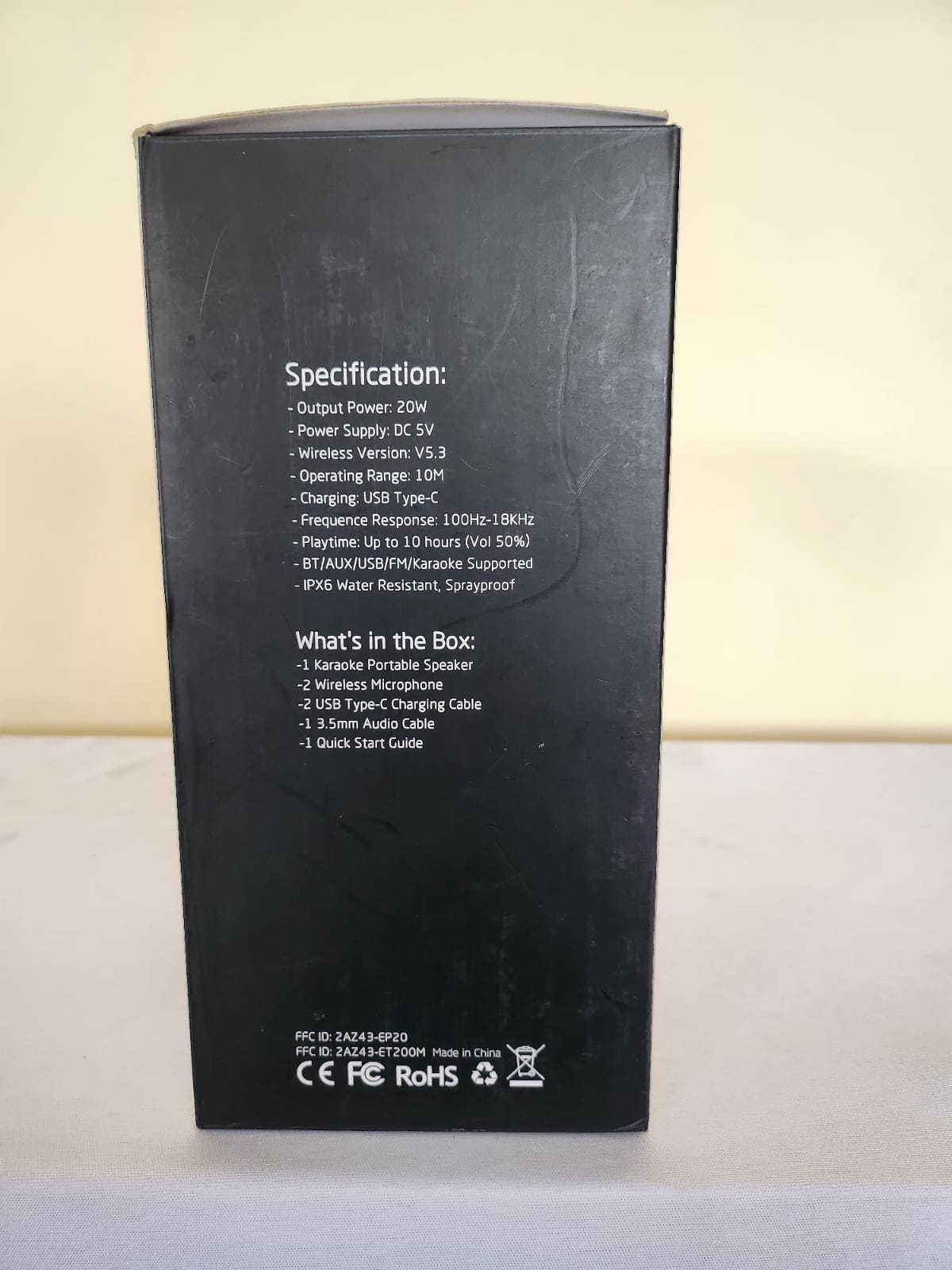 Bobtot EP20T Mlio Portable Karaoke Speaker With 2 Microphones Small Home Outdoor Bluetooth Speaker Wireless Subwoofer