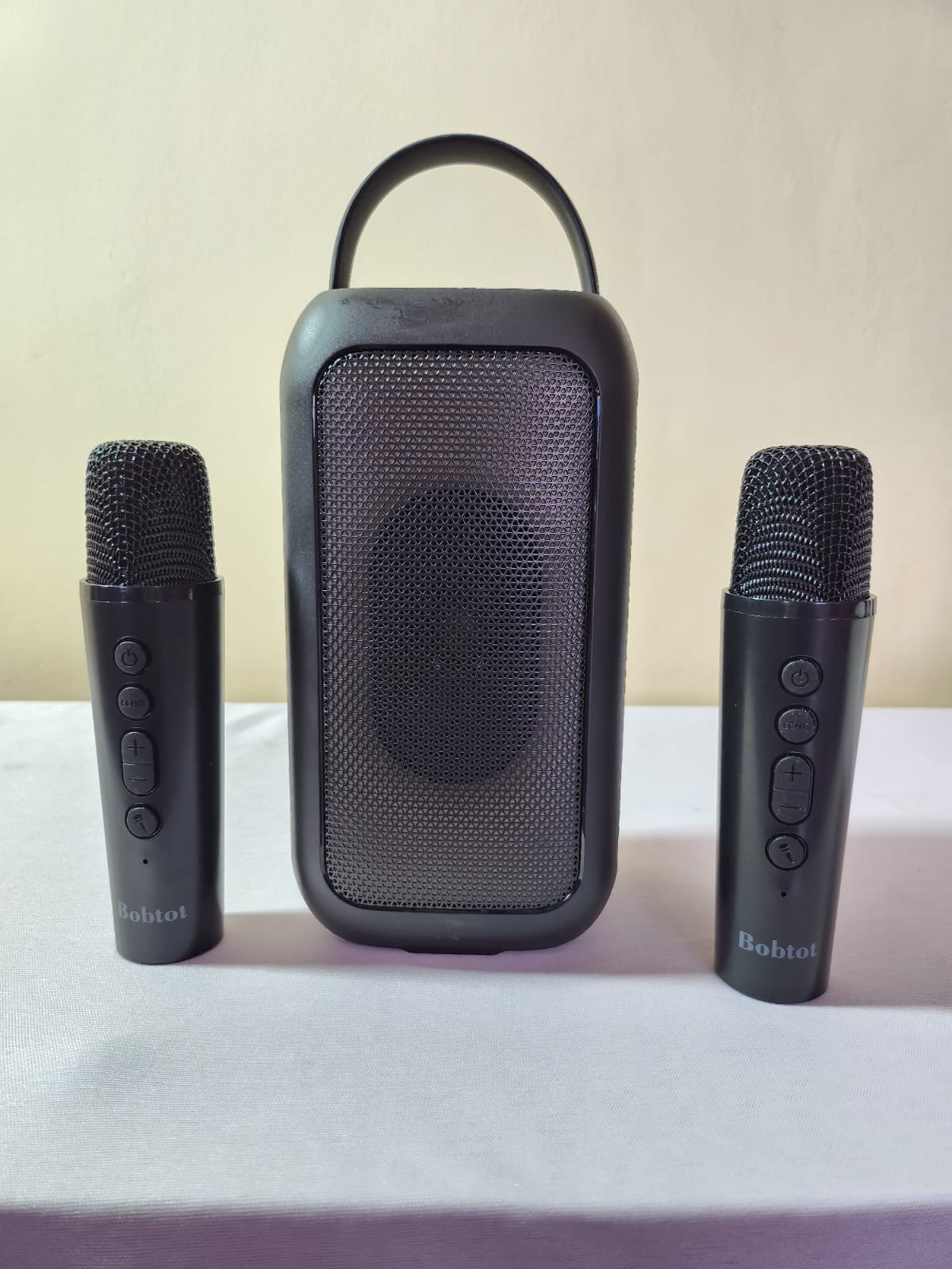 Bobtot EP20T Mlio Portable Karaoke Speaker With 2 Microphones Small Home Outdoor Bluetooth Speaker Wireless Subwoofer