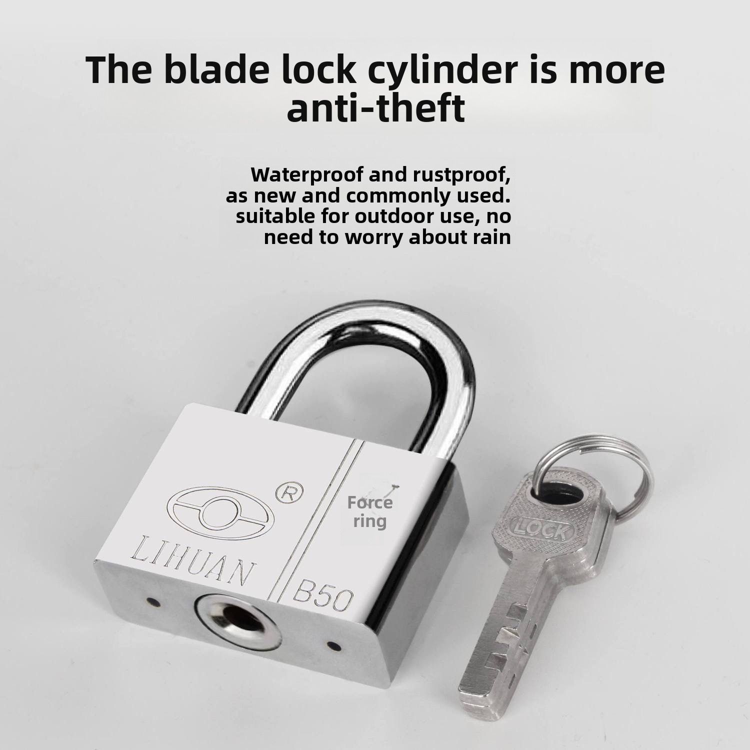 Blade opening lock padlock universal lock body and co-open concentric lock one key open multiple locks Electric property lock lock door anti-theft convenient safety door lock