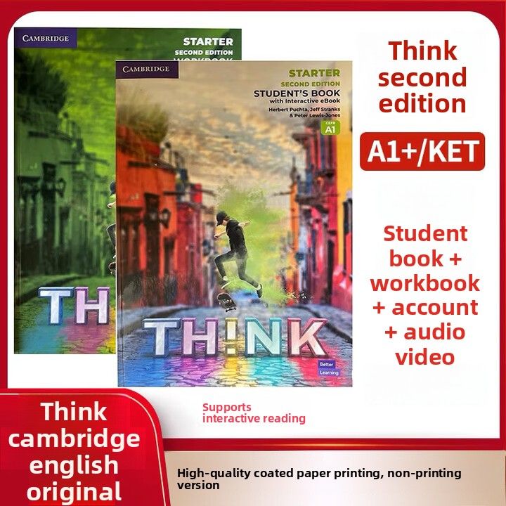 Official New Edition Second Edition Cambridge THINK Cambridge Textbook Middle School Think Starter Level 1-5 Textbook + Practice New Edition Second Edition Starter Level A1 Textbook + Practice