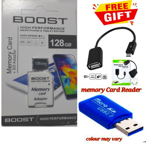 BEST DIGITAL AUDIO RECORDERS HIGH PERFORMANCE MEMORY CARD 128GB // 128 GB Capacity & SD Adaptor HIGH SPEED FOR DATA & FILES STORAGE & FOOTAGE + FREE OTG CABLE & MEMORY CARD READER