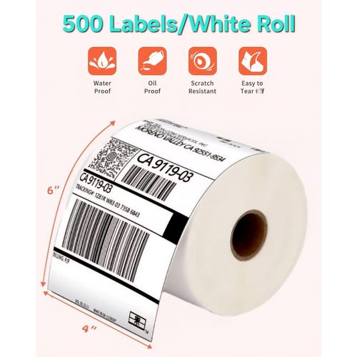 4x6 Thermal Label Paper Sticker Roll(500pcs)