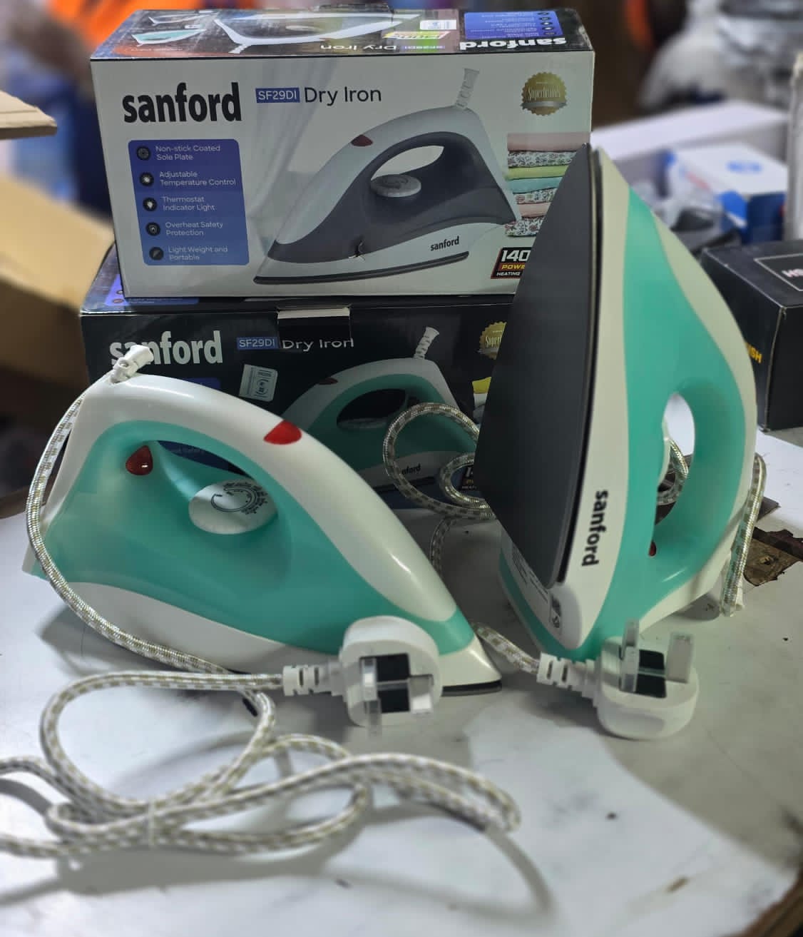 ✅ Sanford Dry Iron Box – Fast Heating, Durable Stainless Steel Soleplate, Lightweight & Energy Efficient, Perfect for Home and Office Use