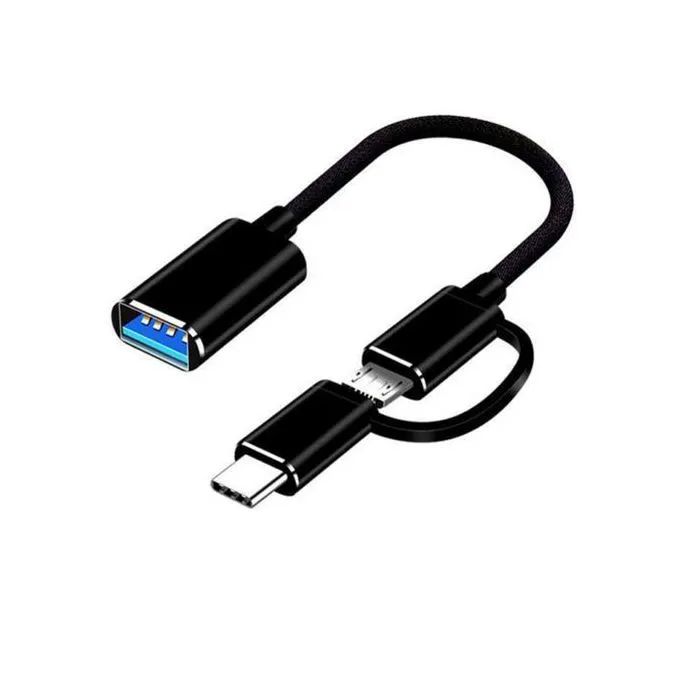 FLASH SALE!!!!Durable USB A OTG Adapter 2 in 1 Cable Type c to Micro USB OTG Adapter USB 3.0 to Type-c OTG Cable Male-Female Adapter hub Converter Connector for Android Mobile Phones