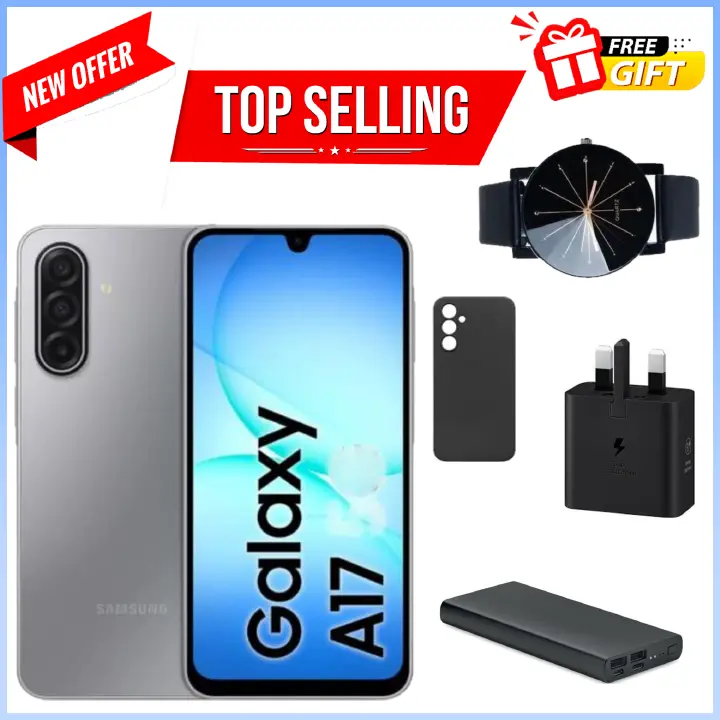 New Arrival Samsung Galaxy A17 128GB/256GB+6GB/4GB/8GB 6.7" Super AMOLED Display Mediatek Helio G99 50MP Triple Camera Android 15 IP54 Waterproof 5000mAh 25W Type-C AI Smart Phones phone+FREE GIFTS