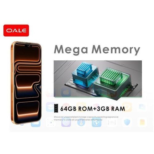 HOT DEALS!! OALE 17 PRO MAX 4G:| 6.85" HD+ Incell Display | 8(4+4)GB RAM+128GB ROM | 5750mAh Battery | Dual SIM | 20MP Rear & 13MP Selfie Camera | Android 15 | Type-C Port | Side-Fingerprint Unlock |