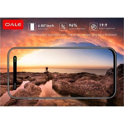 HOT DEALS!! OALE 17 PRO MAX 4G:| 6.85" HD+ Incell Display | 8(4+4)GB RAM+128GB ROM | 5750mAh Battery | Dual SIM | 20MP Rear & 13MP Selfie Camera | Android 15 | Type-C Port | Side-Fingerprint Unlock |