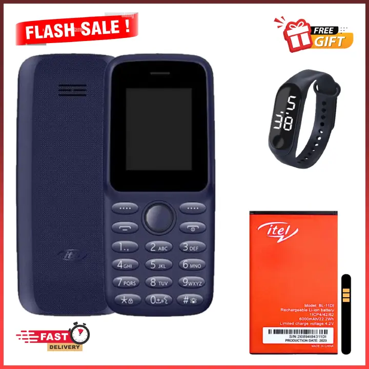DISCOUNT DEALS!! ITEL 2163:| 1.8" Display | 4MB RAM+4MB Storage Expandable Upto 32GB | 1.8" Display | 1000mAh Battery | Triple SIM Card | Torch | 2000 Contacts & 250 Messages | 3MP Camera | FM Radio |