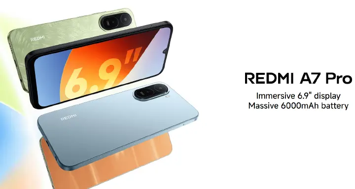 AMAZING DEALS!!!Redmi A7 PRO Smartphone - 6.9" LCD Display 4GB RAM + 64GB ROM Dual SIM 6000mAh 13MP main camera 8MP Selfie camera Side fingerprint sensor Type C charger 3.5mm jack Bluetooth 5.2