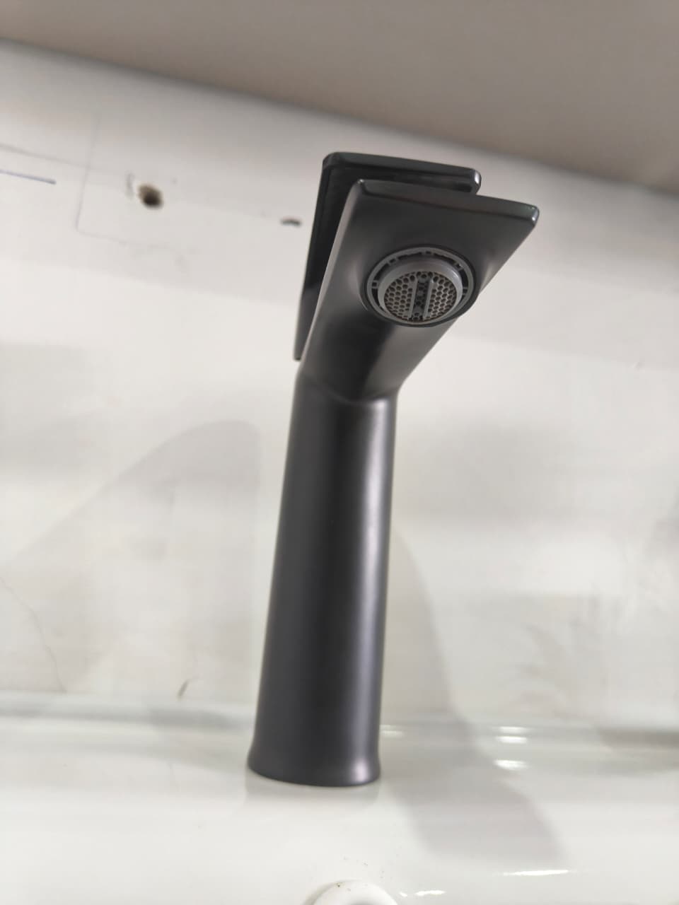 Single lever copper deck mount mixer tap K-8125/26H for handwash basins and bathroom sinks. With  hot and cold water control