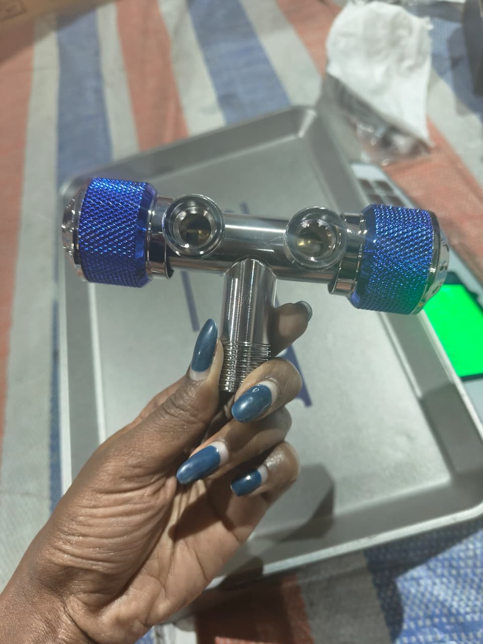 WK Arabic Shower Handheld Shataf Bidet Set K8666 with Spiral Pipe T-junction 2-way Connector K-8666/8672