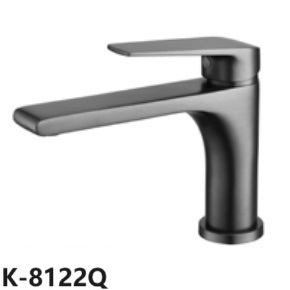 WK Single Lever Copper Deck Mount Gun Grey Mixer Tap K-8122Q for Handwash Basins and Bathroom Vanity sinks. With hot and cold water control.
