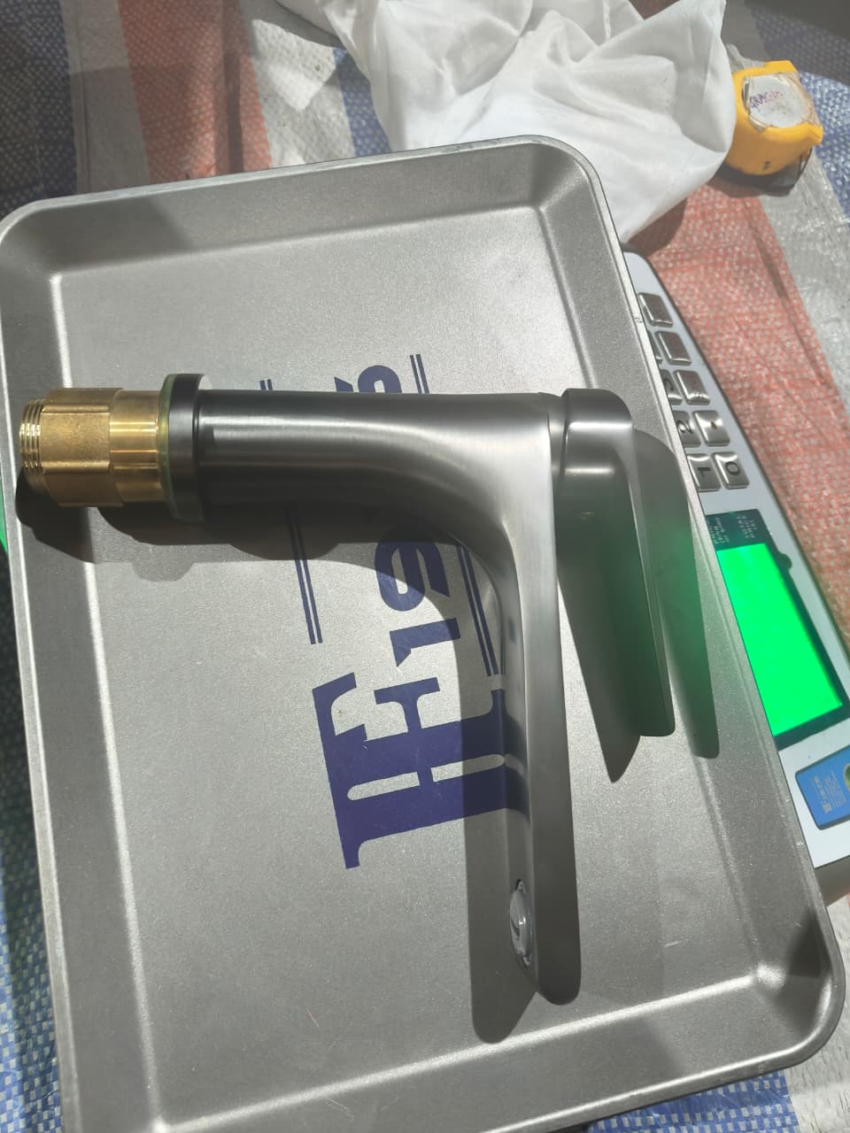 WK Single Lever Copper Deck Mount Gun Grey Mixer Tap K-8122Q for Handwash Basins and Bathroom Vanity sinks. With hot and cold water control.