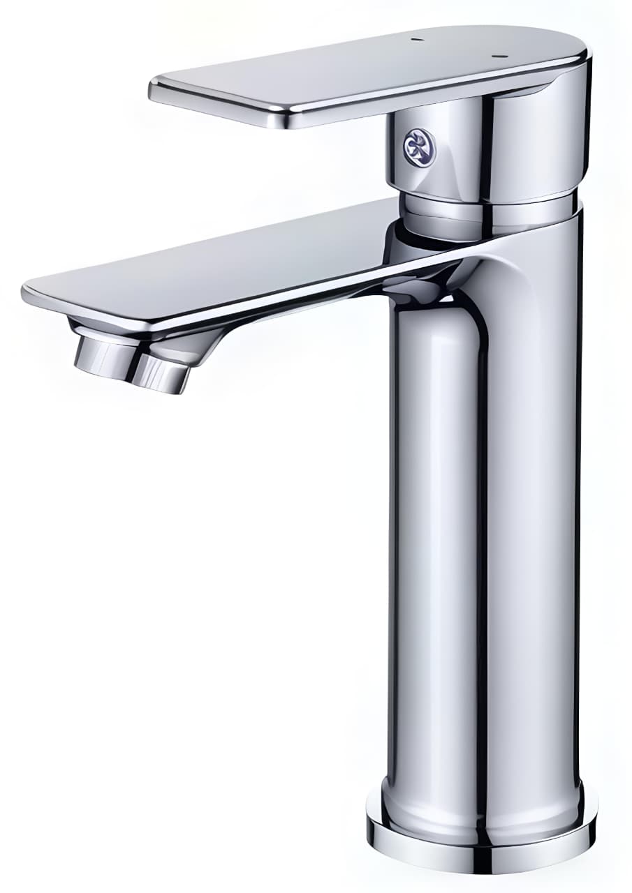 Single lever copper deck mount mixer tap K-8125/26H for handwash basins and bathroom sinks. With  hot and cold water control