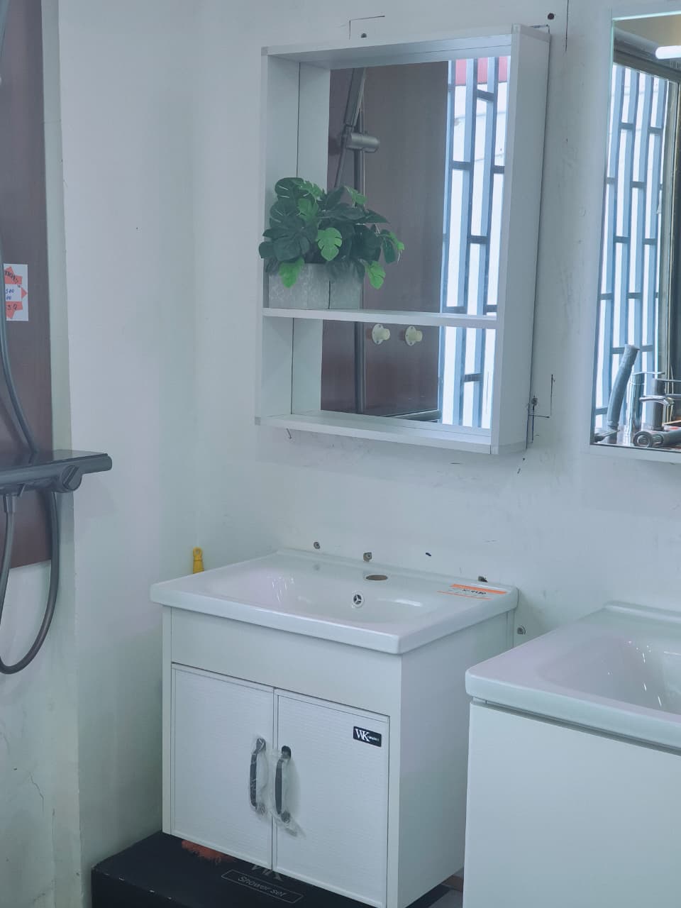 WK 50cm/60cm White Bathroom Vanity/Floating Bathroom Cabinet with Under-sink Storage and A Mirror Shelf Storage, Bathroom Cabinet  K-9930/9931 for Modern Bathrooms