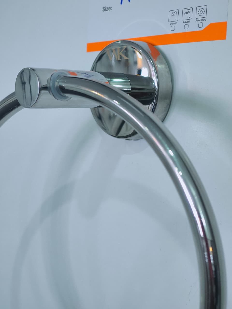 WK 7 inch Stainless Steel /Chrome Finish Towel Ring K-G906S-1 for Bathroom Hand Towel Holder Modern Circle Towel Hanger Round Towel Rack Wall Mounted.