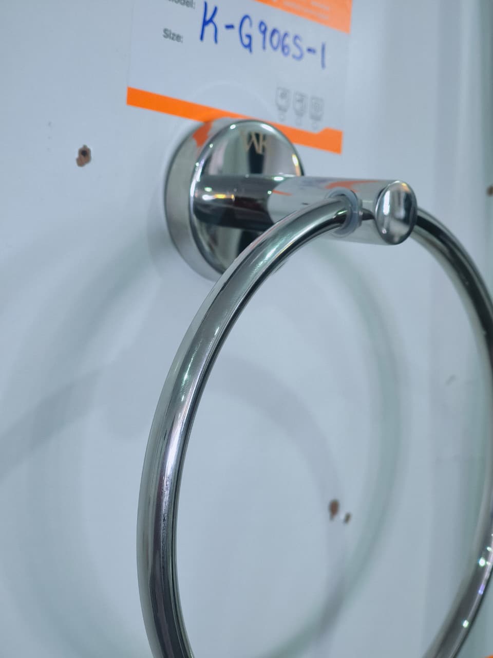 WK 7 inch Stainless Steel /Chrome Finish Towel Ring K-G906S-1 for Bathroom Hand Towel Holder Modern Circle Towel Hanger Round Towel Rack Wall Mounted.