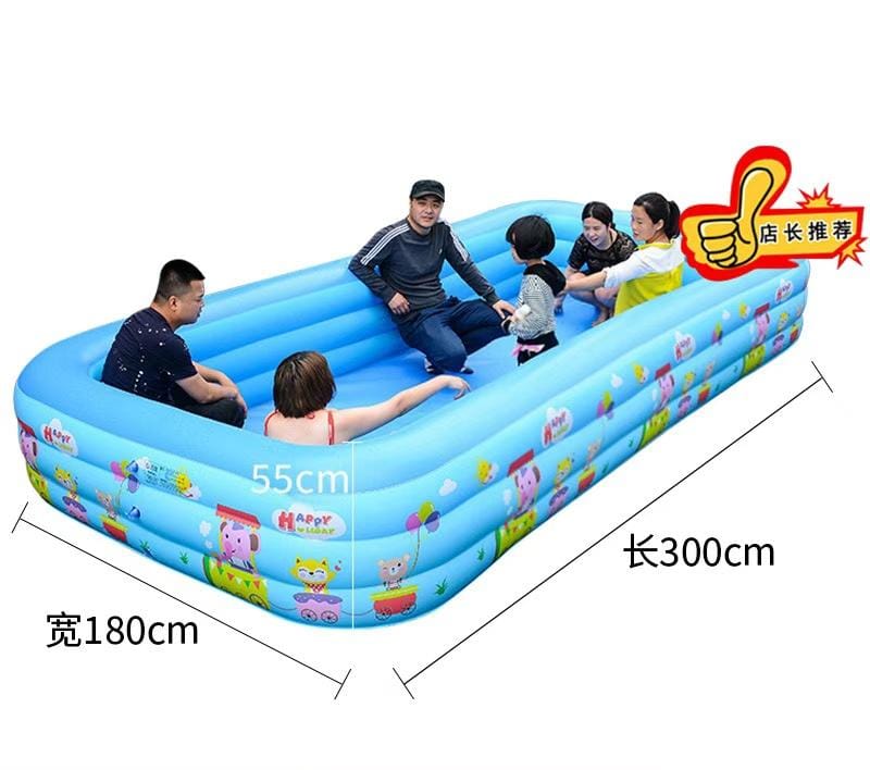 Portable Inflatable Swimming Pool for Kids & Adults With Free Pump