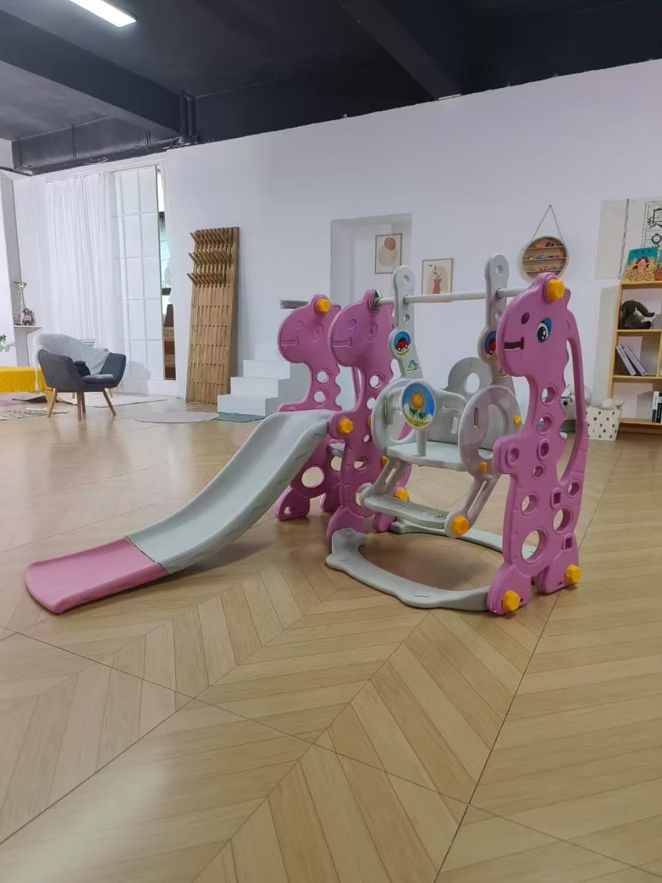 Kids Slide & Swing Playset – 2-in-1 Baby Plastic Playground for Indoor & Outdoor Fun | Safe, Durable & Easy to Assemble