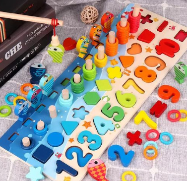 Montessori Kids Learning Set Educational Toy Wood Board