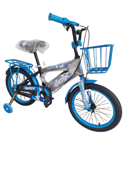 Kids Bike Tricycle Bicycle with Removable Training Wheels and Basket For Children Size 16