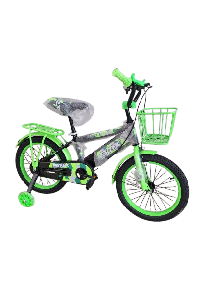 Kids Bike Tricycle Bicycle with Removable Training Wheels and Basket For Children Size 16