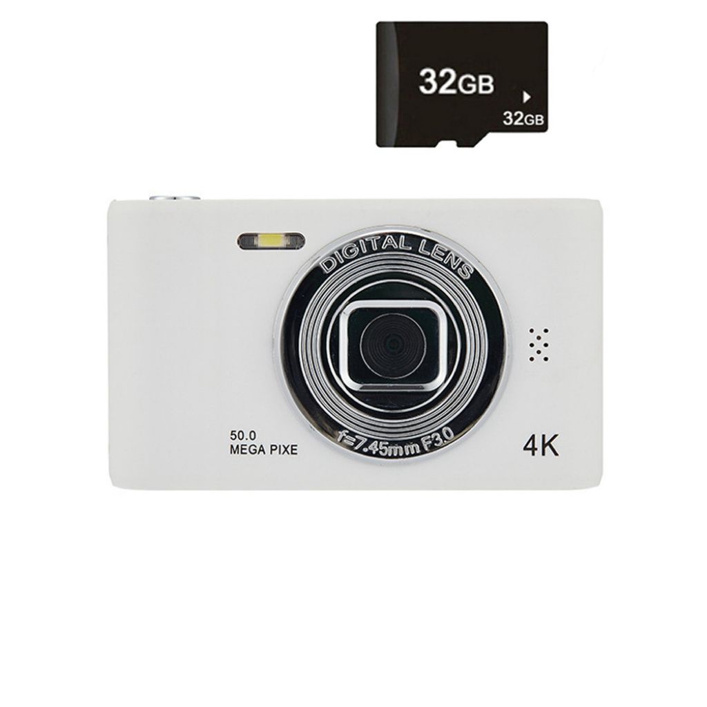 4K Digital Camera Travel Selfie Camara 50 Megapixels HD Zoom Photography 2.4inch Screen Entry-Level Kids Campus Mini Retro Cam
