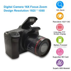 Professional Beginner Photography Camera SLR Digital Camcorder Portable Handheld 16X Digital Zoom 16MP HD Output Selfie Camera