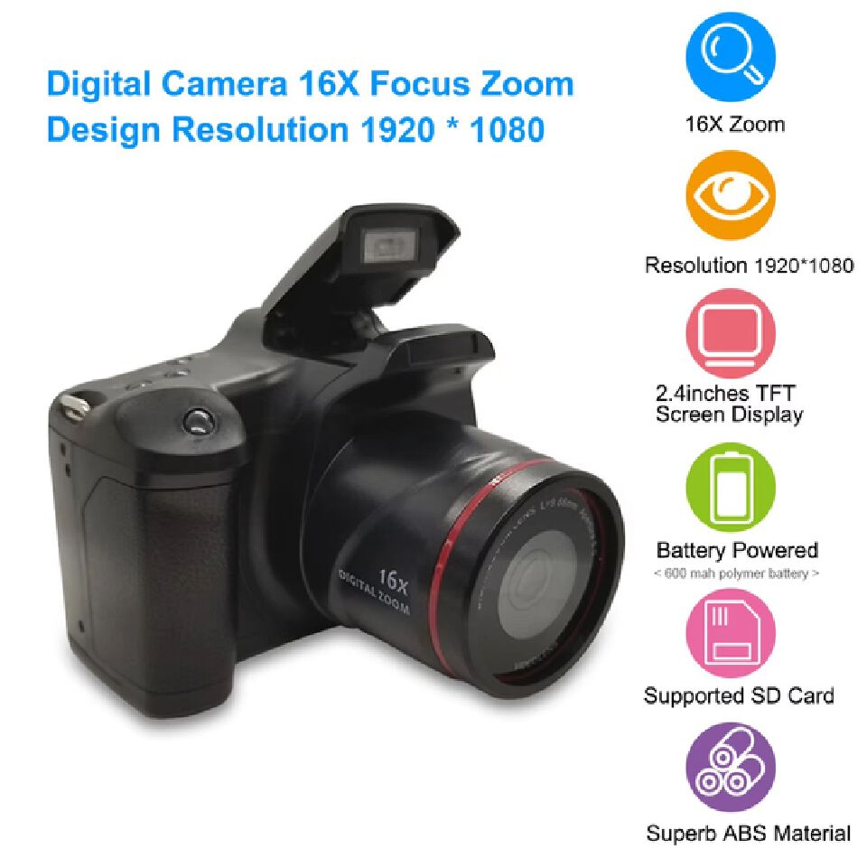 Professional Beginner Photography Camera SLR Digital Camcorder Portable Handheld 16X Digital Zoom 16MP HD Output Selfie Camera